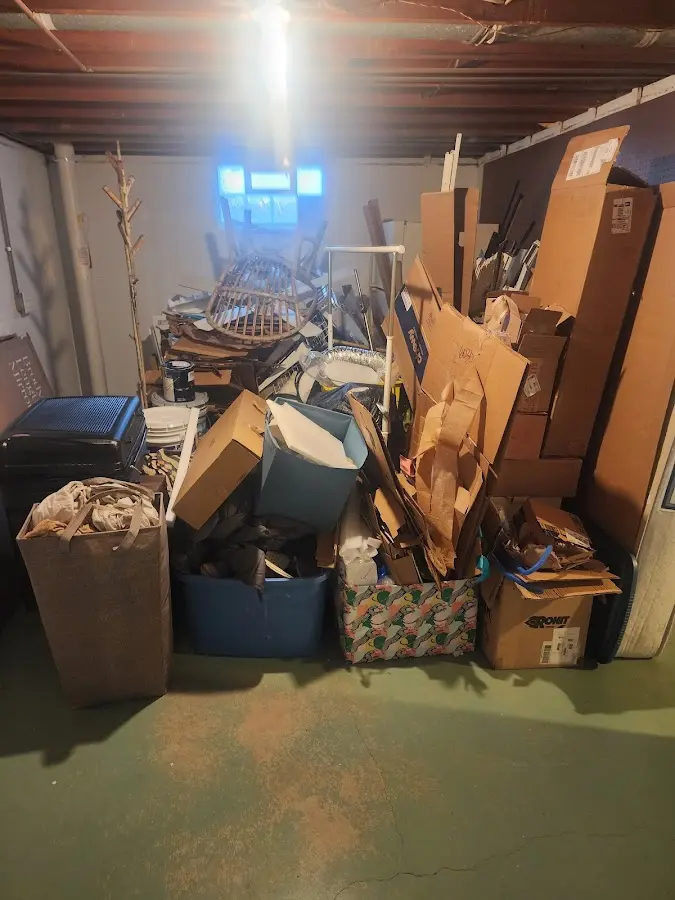 Roll-off dumpster container at job site for 4 Yard Dumpster Rental in North Miami Beach